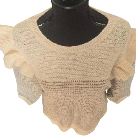 Lauren Conrad Women's Sweater Tan and Cream Size 1X nwt - Picture 3 of 9